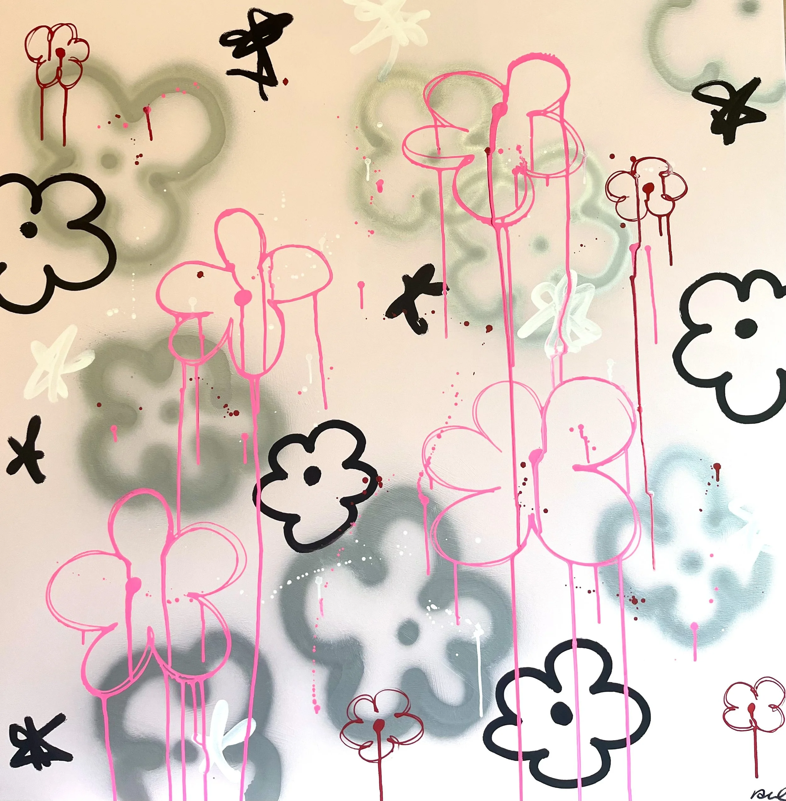 Flowers of Eden I - 100 x 100 cm