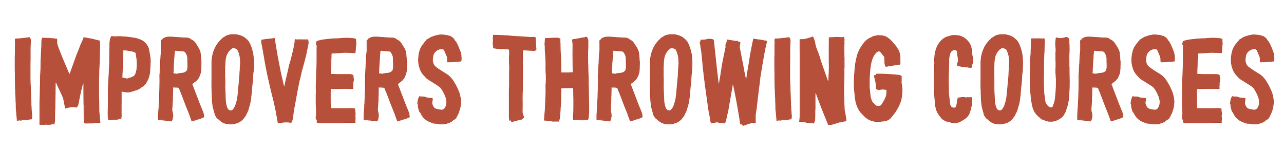 Text graphic saying 'Improvers throwing course'