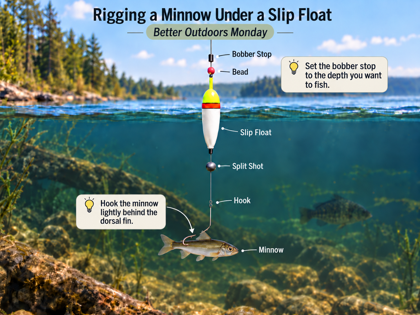 Better Outdoors Monday: Rigging a Minnow Under a Slip Float