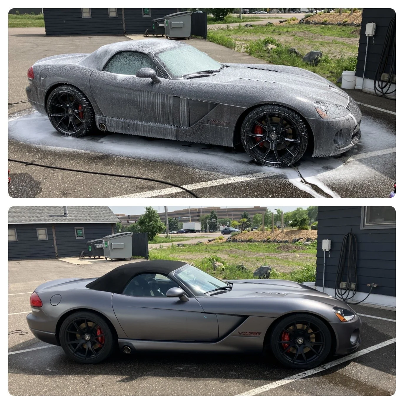 As long as the weather is nice we offer mobile washing and waxing. 