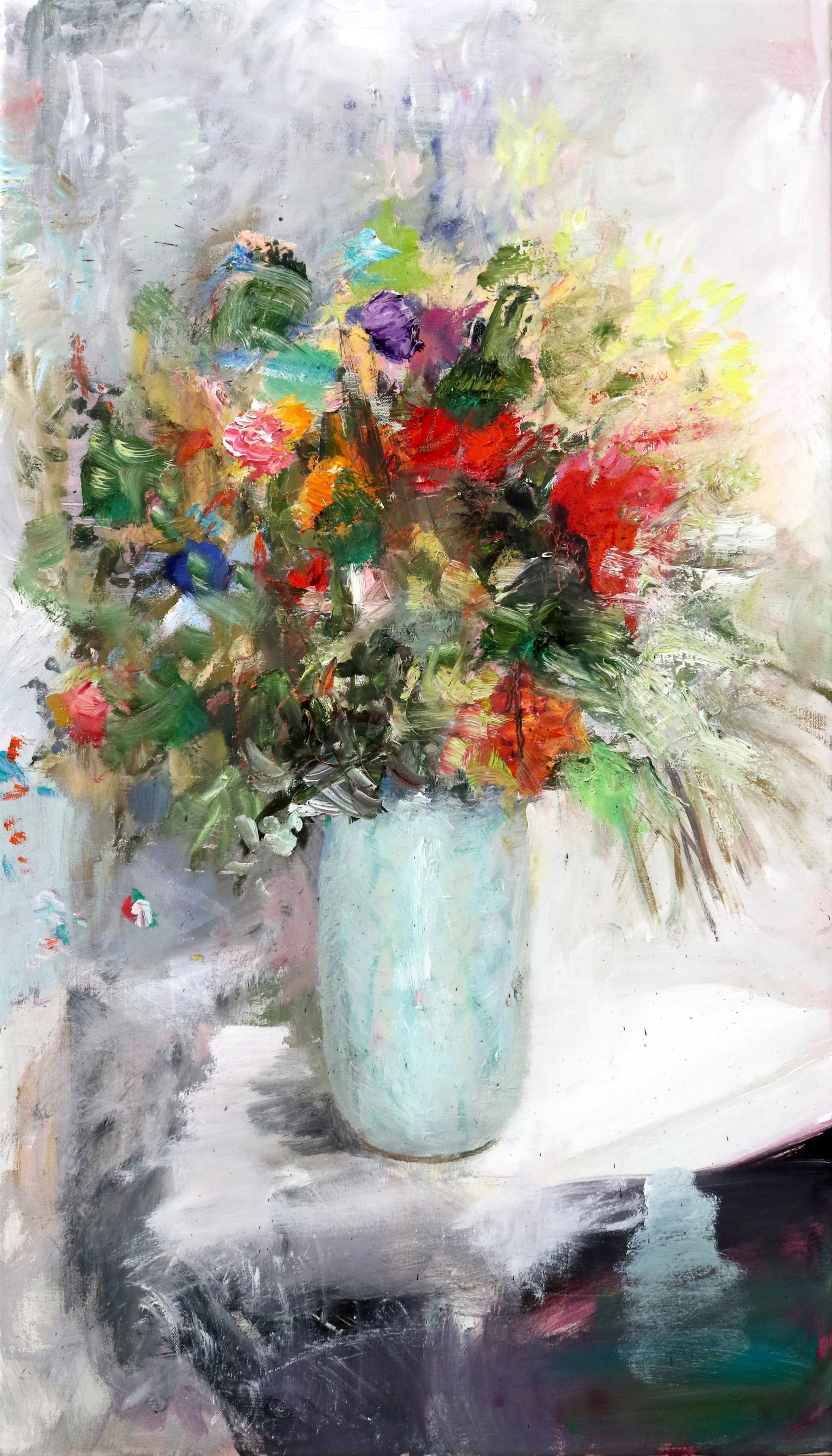 Idee zu einem Blumenstrauß, 87x50 cm, Öl auf Leinwand, 2026 €5.700