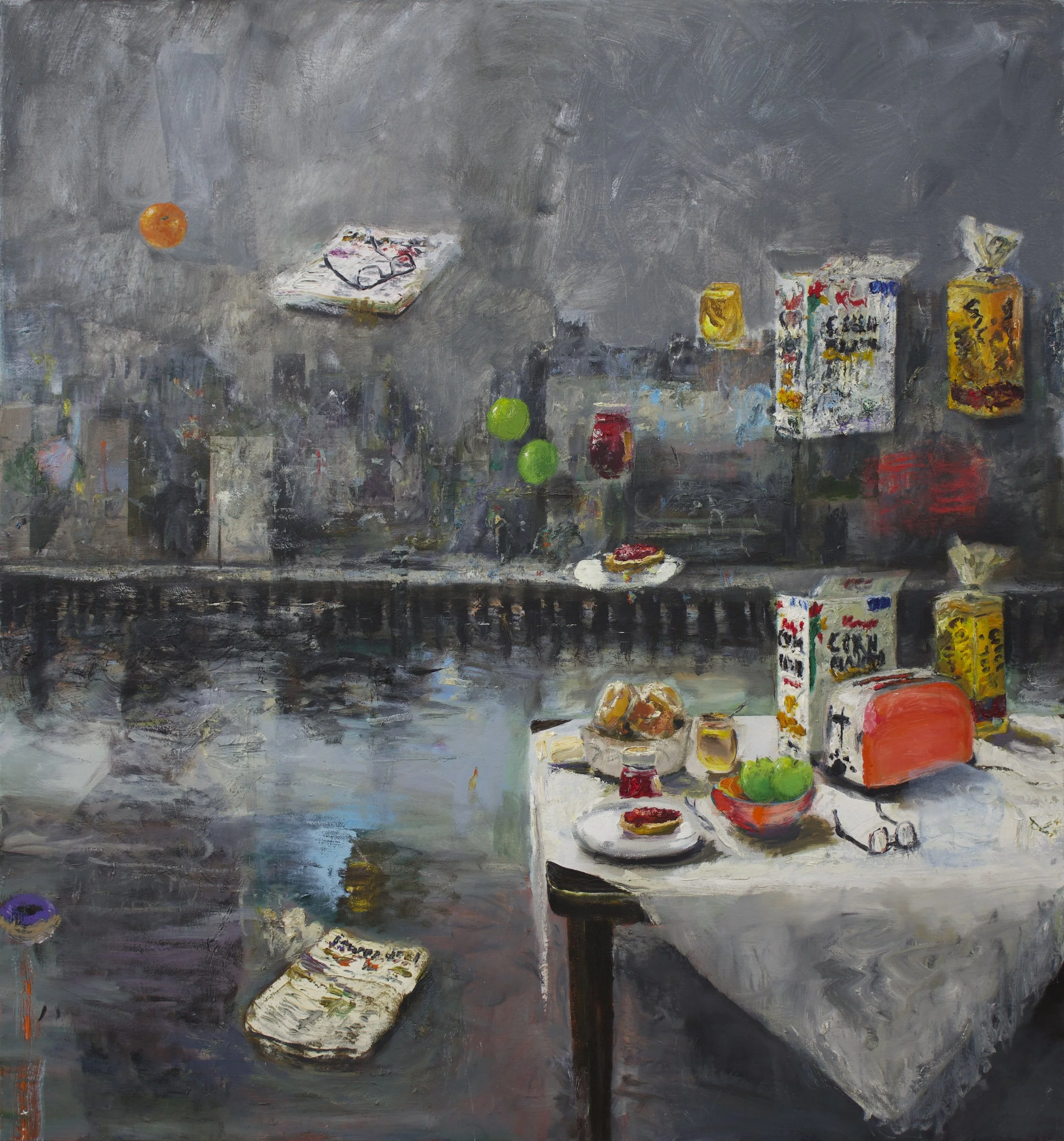 Das zweite Frühstück, 150x140 cm, Öl auf Leinwand, 2026 €14.400