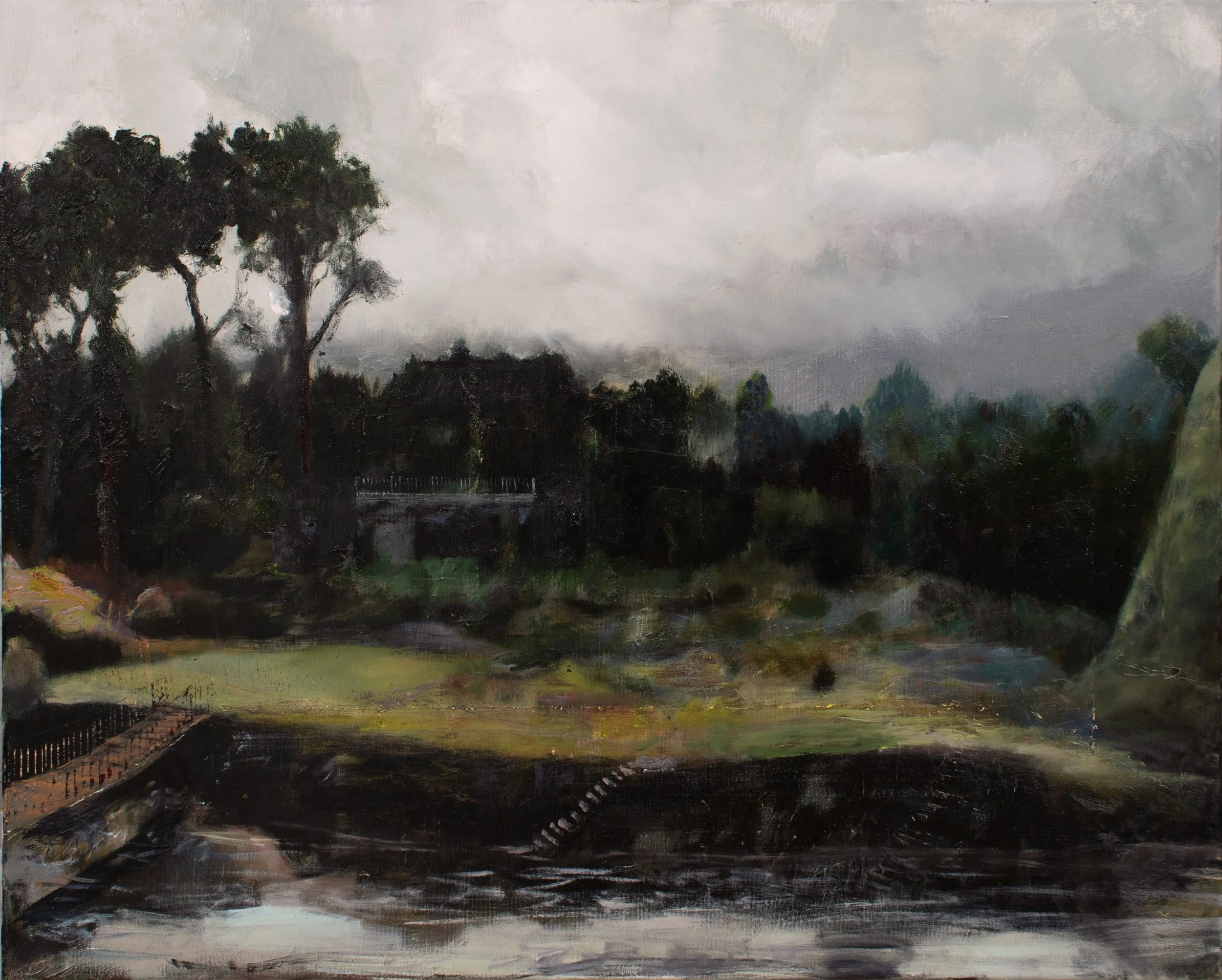 Das Haus am Waldrand, 80x100 cm, Öl auf Leinwand, 2026 €7.900