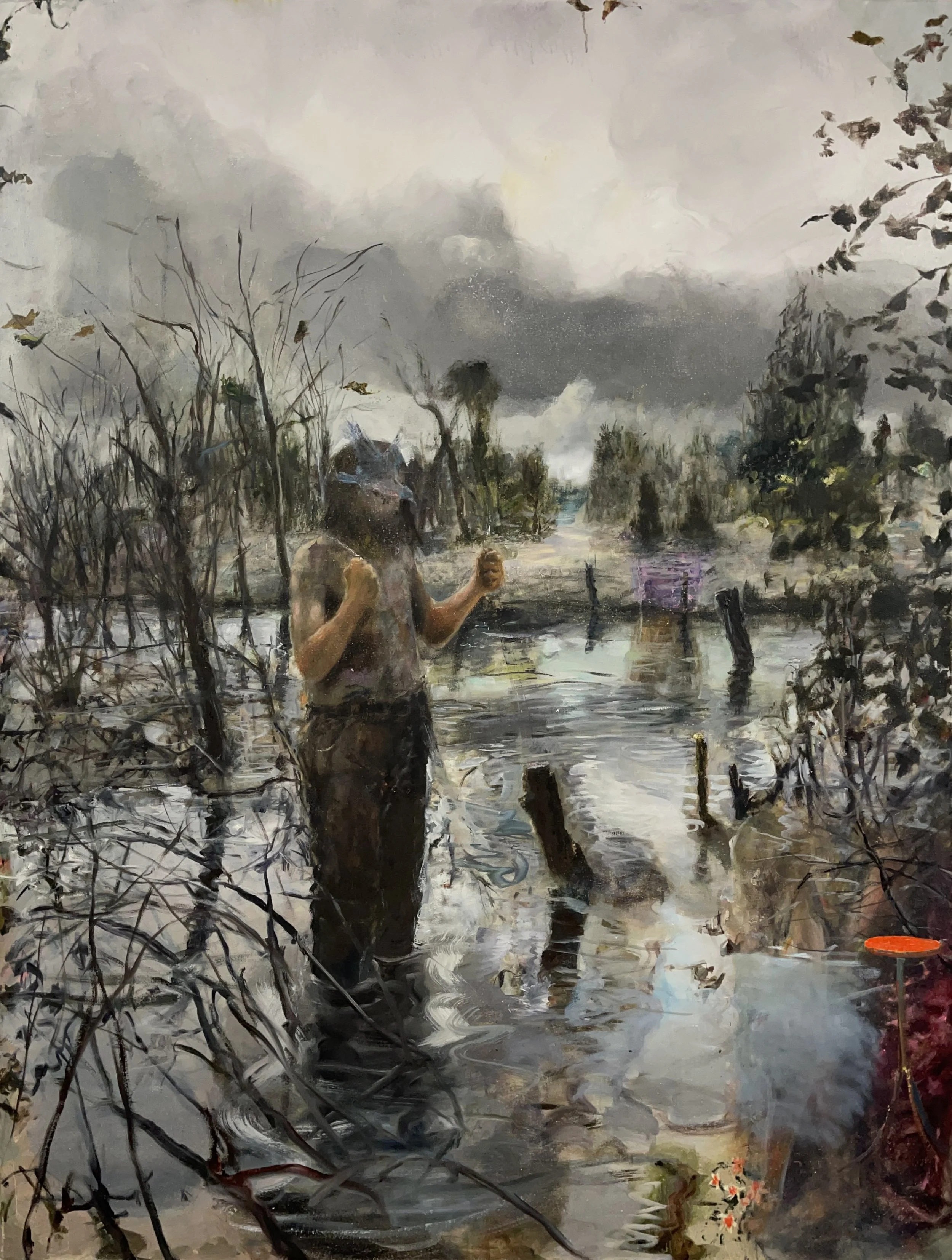 The Rainy Season, 190x145 cm, Öl auf Leinwand, 2025 (sold)
