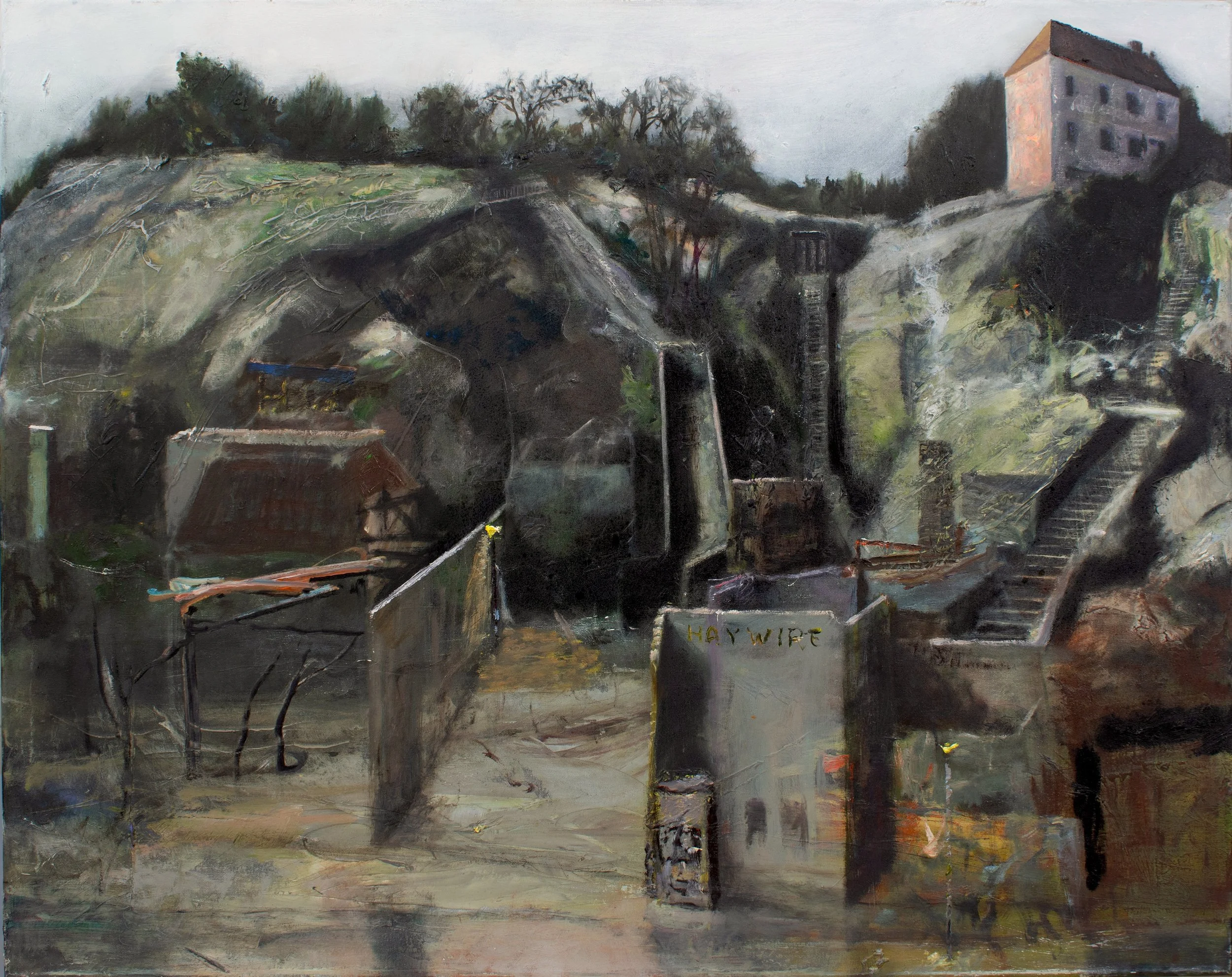 Das rosa Haus, 80x100 cm, Öl auf Leinwand, 2026 €7.900