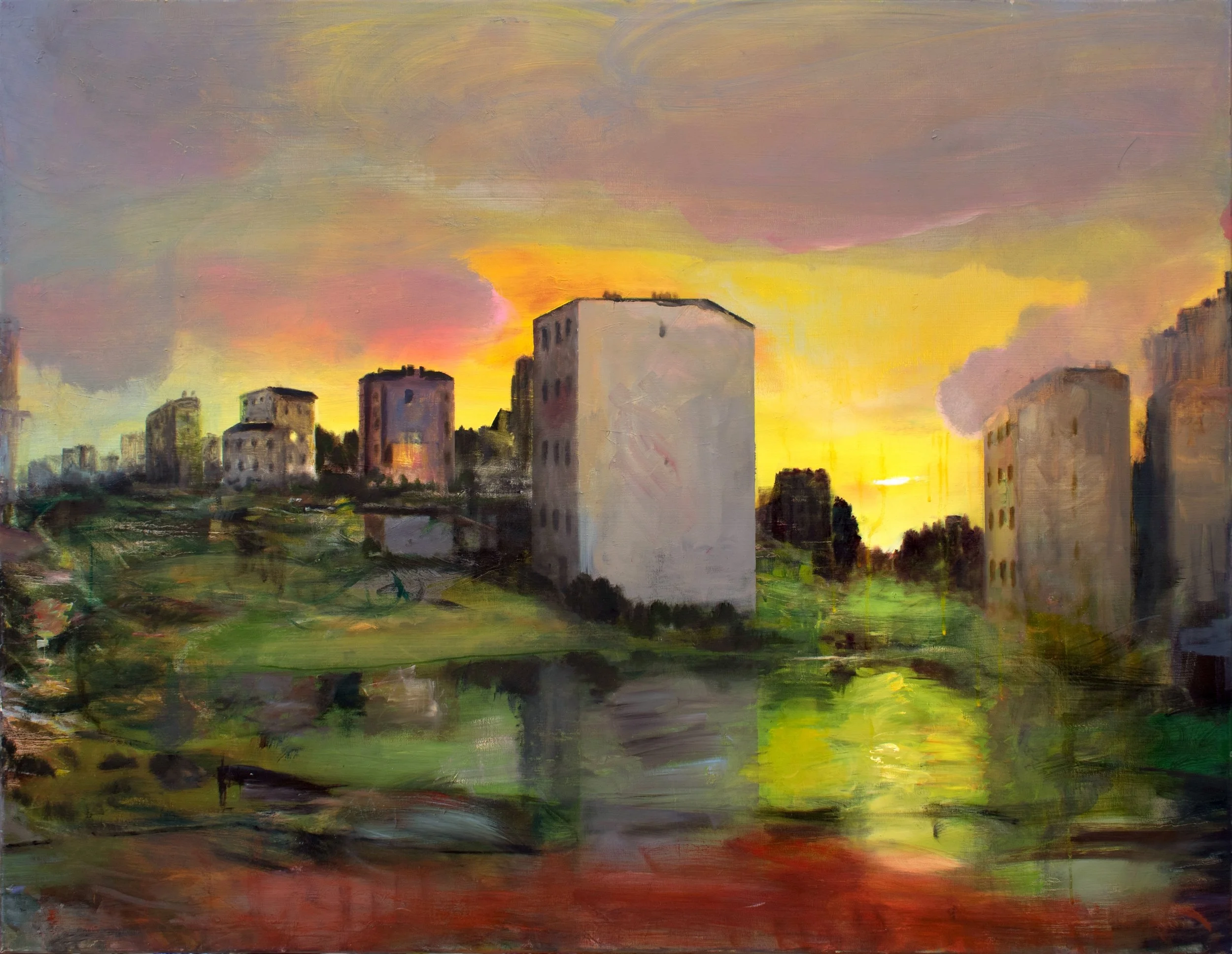 Vorstadt 2, 100x130 cm, Öl auf Leinwand, 2026 €10.700