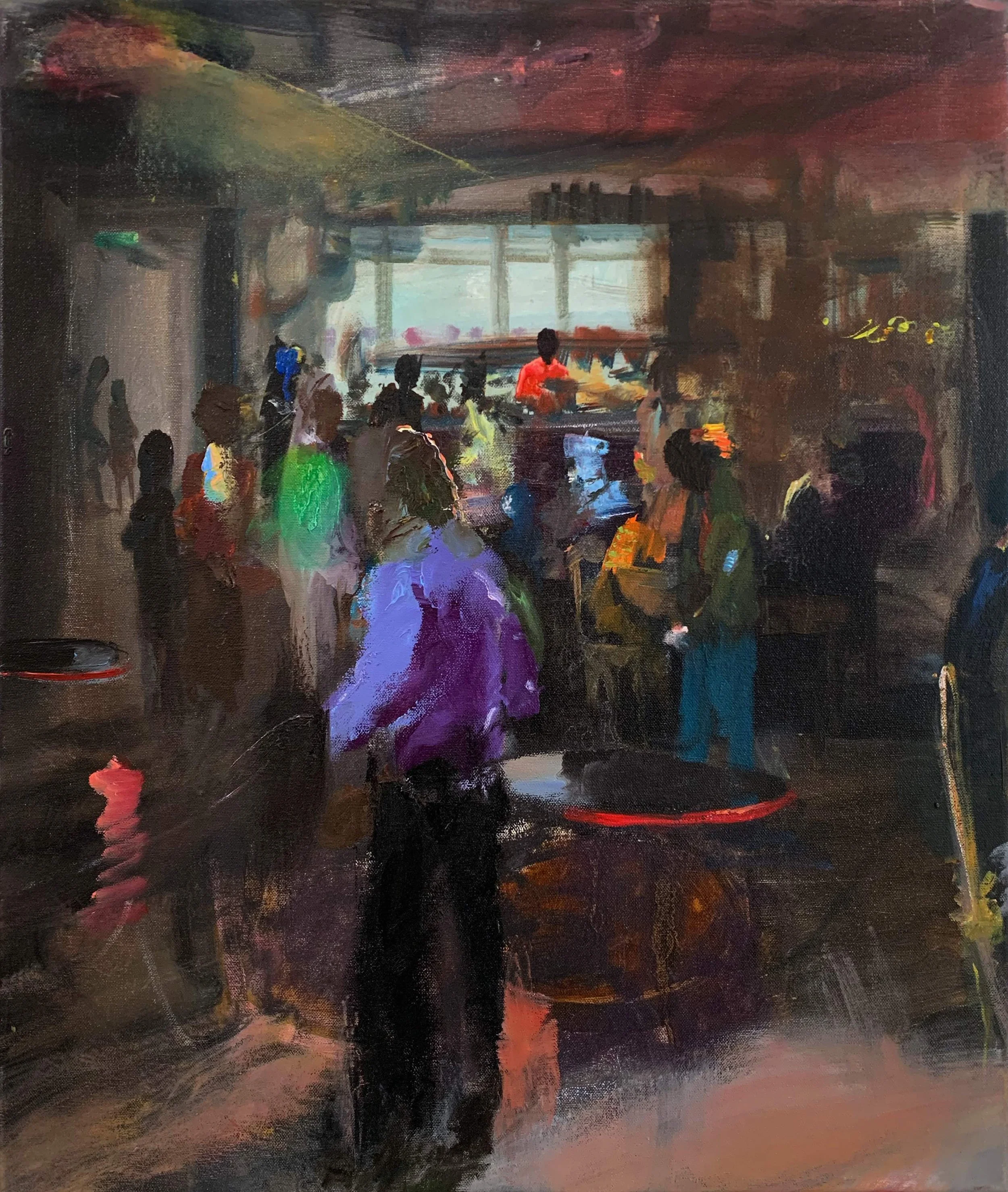 Der neue Laden, 60x50 cm, Öl auf Leinwand, 2019 (sold)