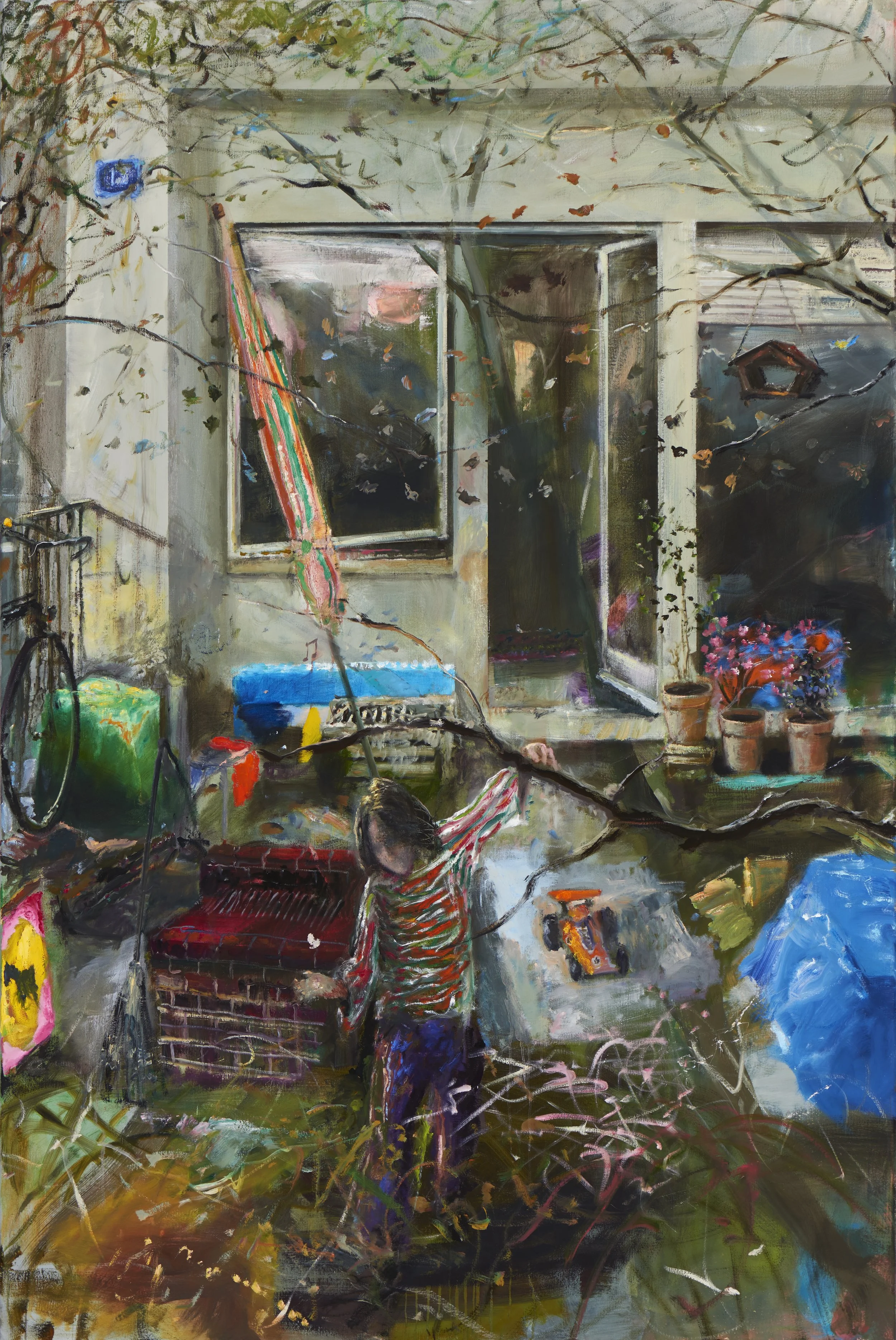 Der Schmetterlingsjunge, 195x130 cm, Öl auf Leinwand, 2019 (sold)