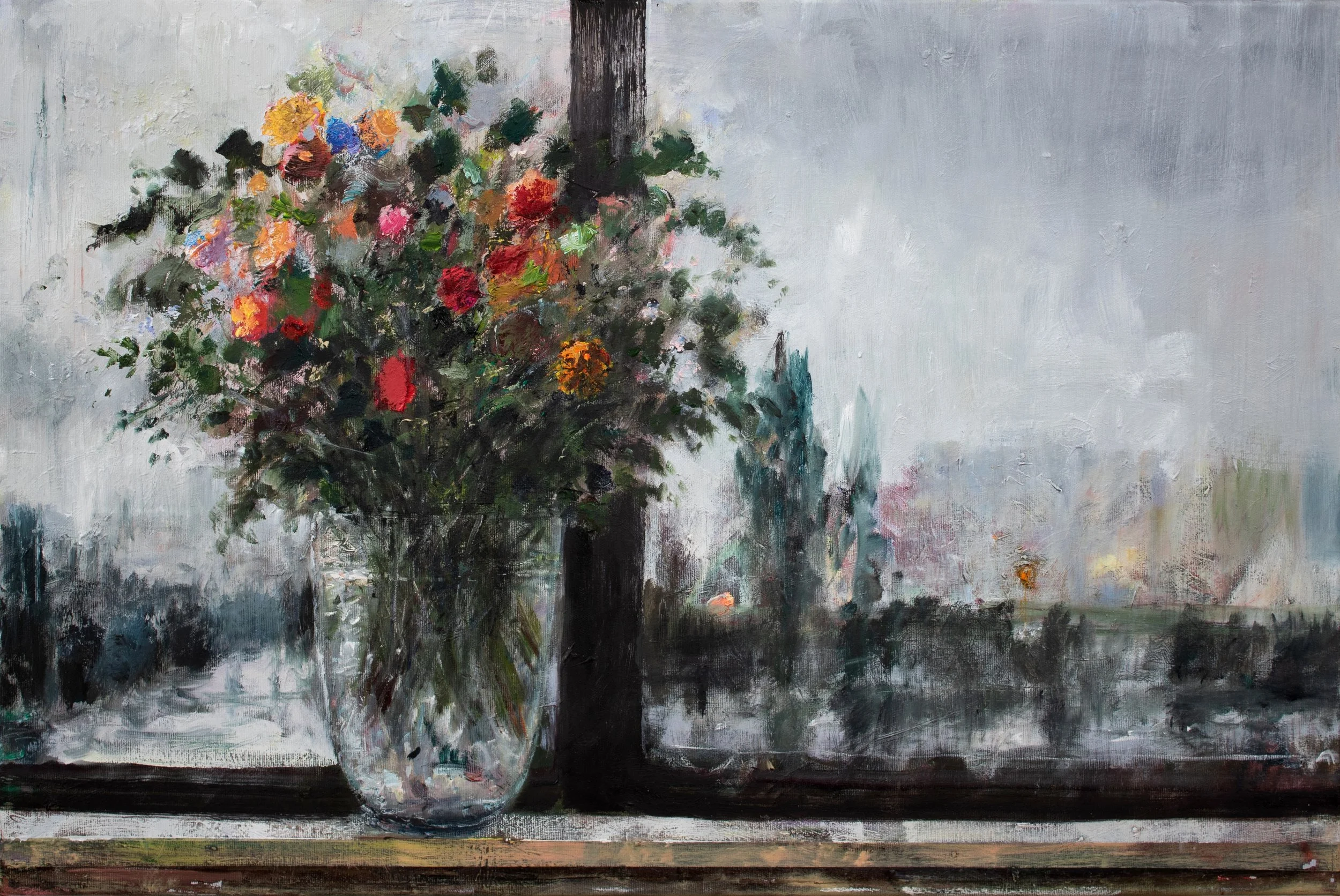 Rainy Day Window, 60x90 cm, Öl auf Leinwand, 2026 €6.400