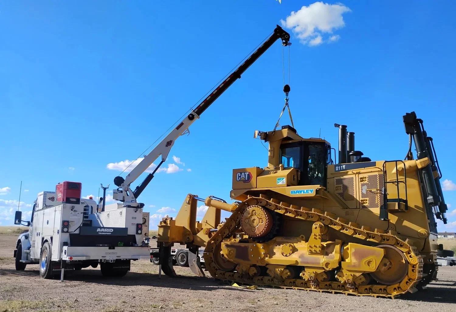 Disassembling a Cat D11T Dozer for transport