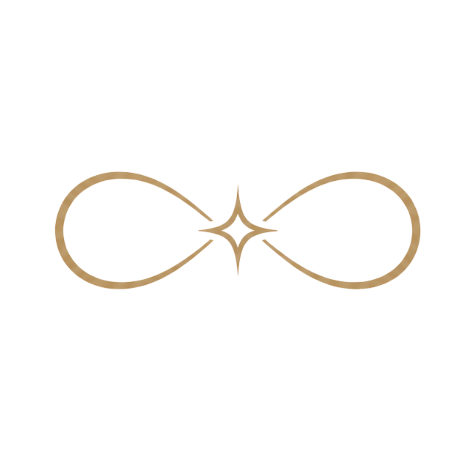 An infinity symbol with a central sparkle.  Demonstrating always and forever.