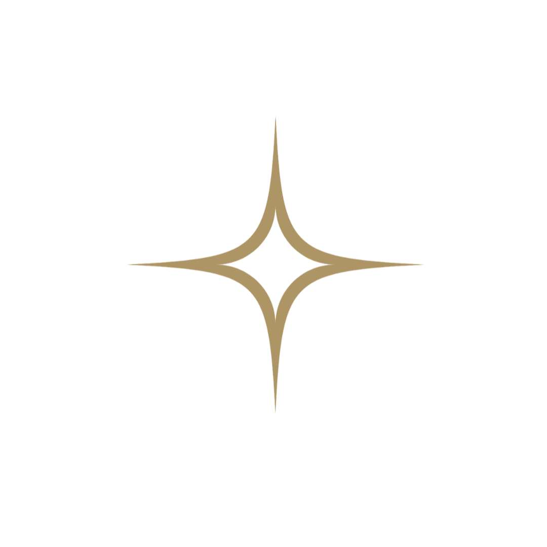Outline of a sparkle symbol, representing sparkling jewelry or the spark of a weld.