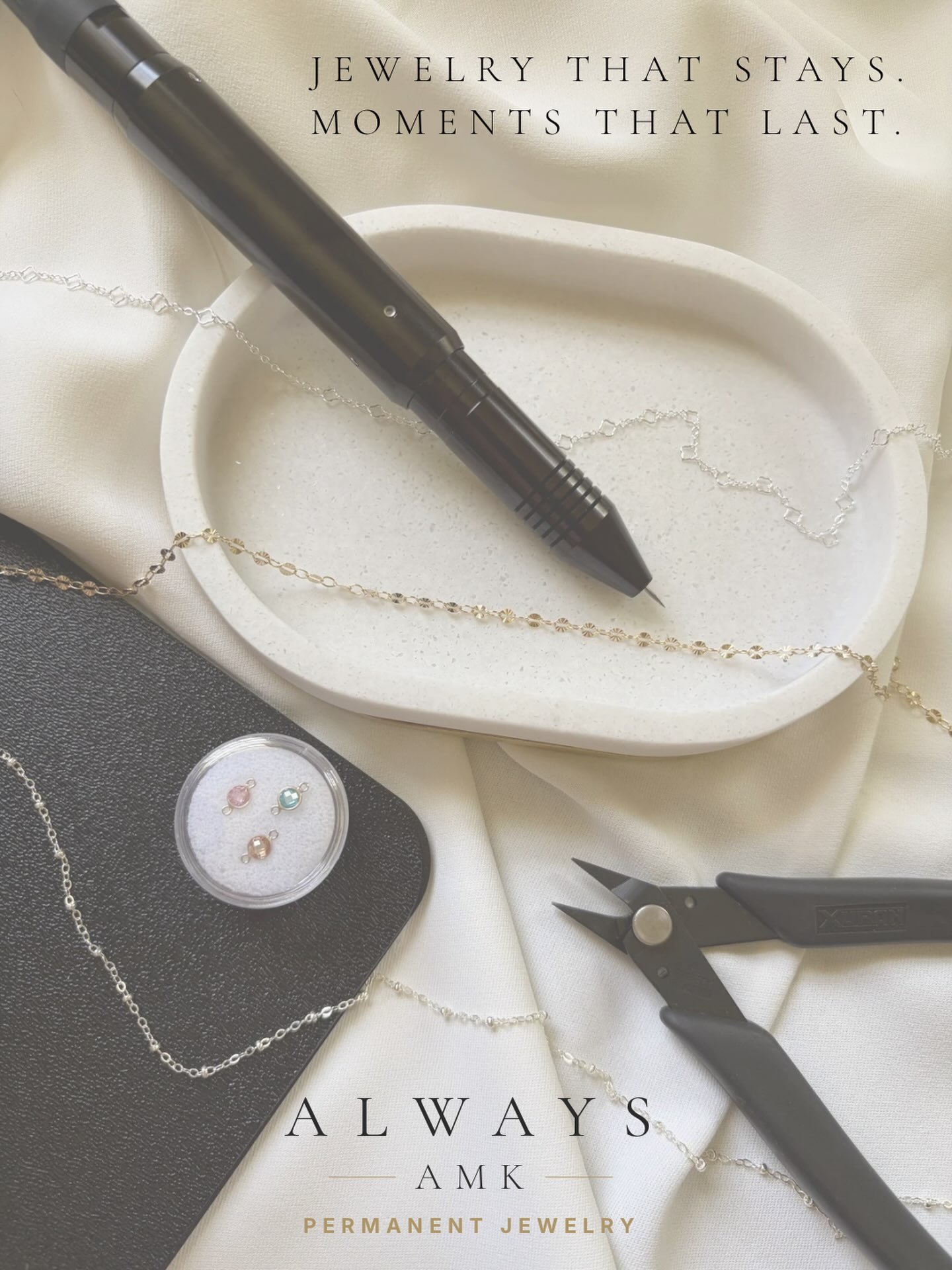 Welcome to ALWAYS AMK ✨

More than jewelry - it&rsquo;s a symbol of connection.  Our custom-fit, clasp-free chains are designed to be worn everyday, everywhere, forever.

Whether you&rsquo;re celebrating a milestone, honoring a friendship, or simply 
