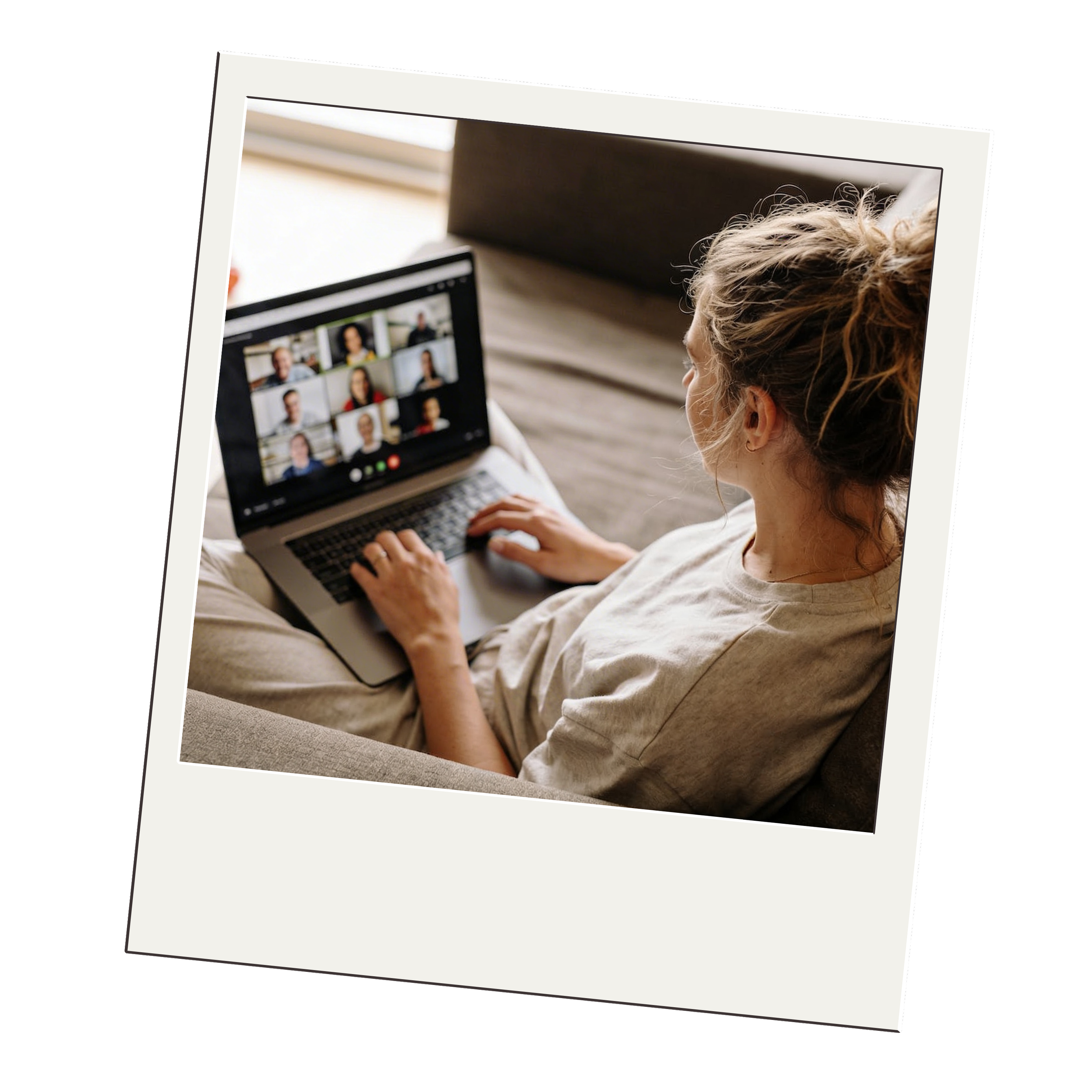 Virtual nutrition coaching session on a laptop