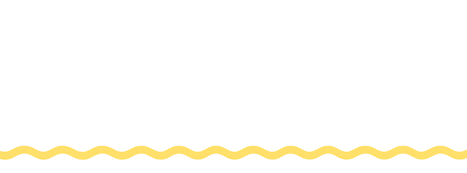 A yellow wavy line at the bottom of the image against a black background, with some small white dots scattered in the black area.