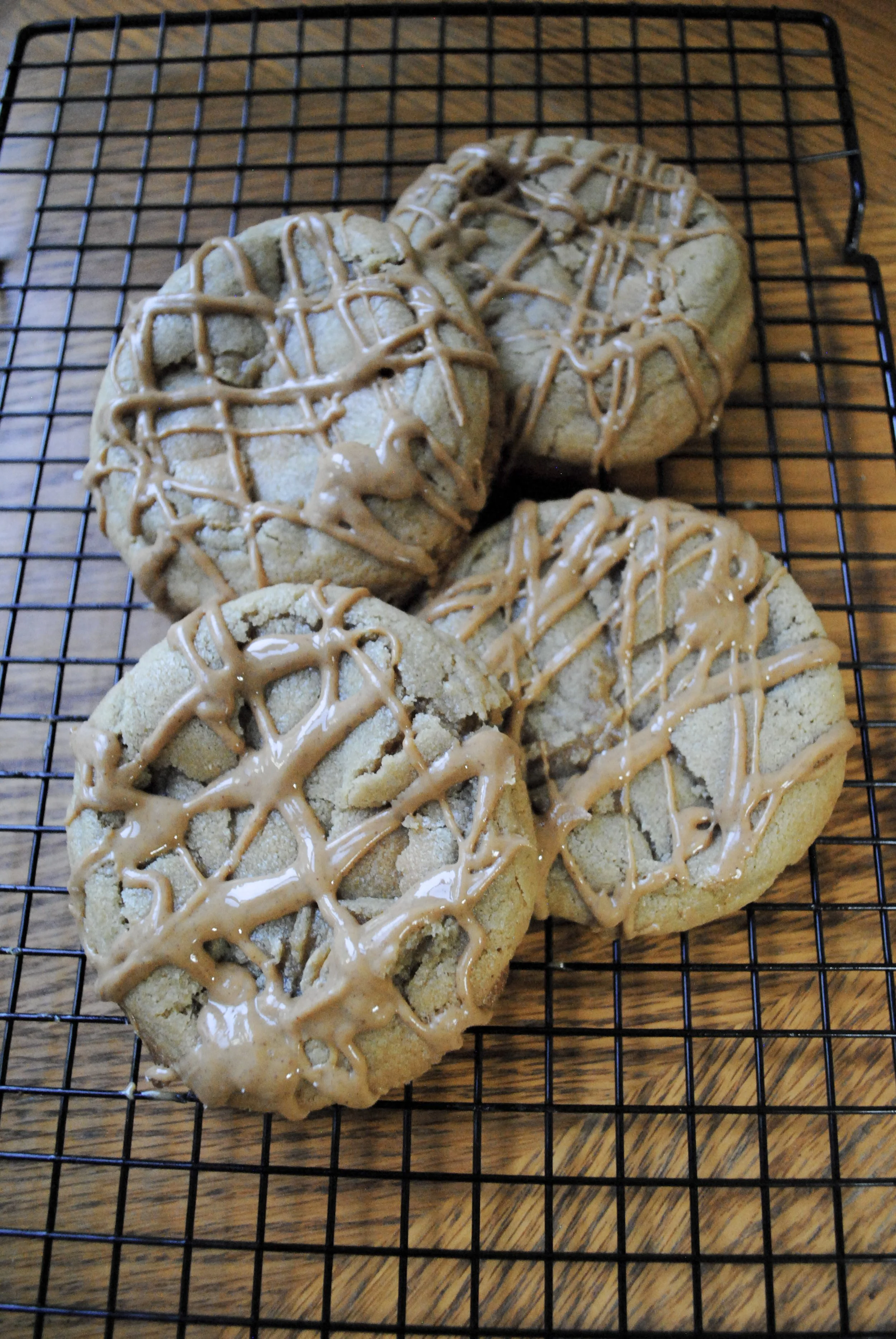 Our peanut butter cookie! Thick, chewy, and packed with creamy peanut butter with the perfect touch of sweetness. 
