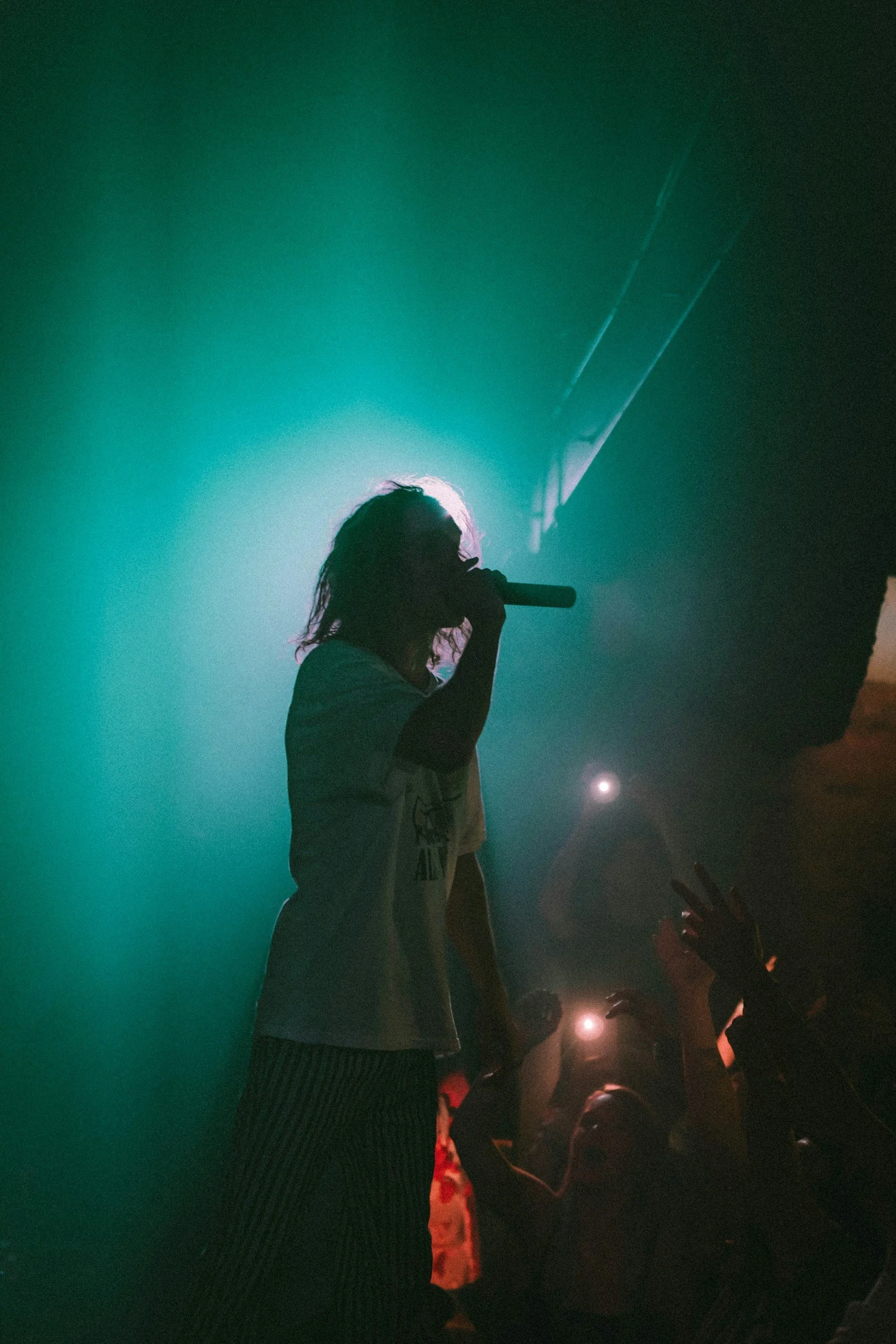 trendy rapper on stage