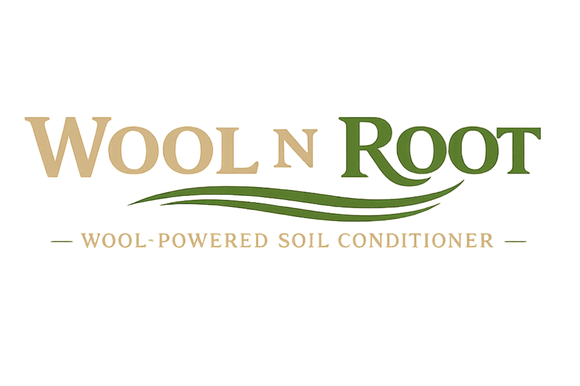 Logo for Wool 'N Roots, a wool-powered sol, conditioner company.