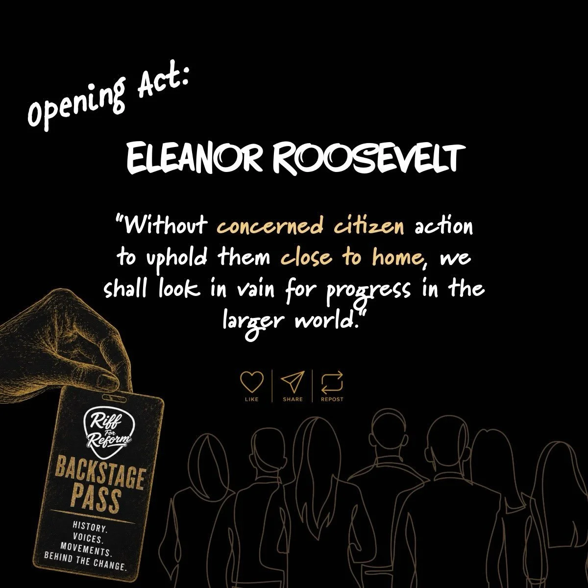 Did you catch Eleanor&rsquo;s stage banter last night?The house lights came up, and the crowd fell silent. Her message resonated: What are you doing in your own community? In reply, one person said, &ldquo;I create harm reduction kits for showgoers.&