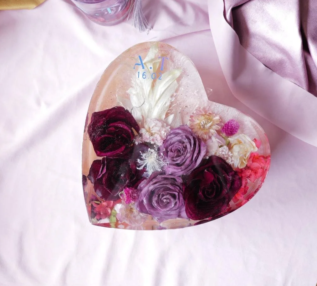Heart Resin Bloom Block