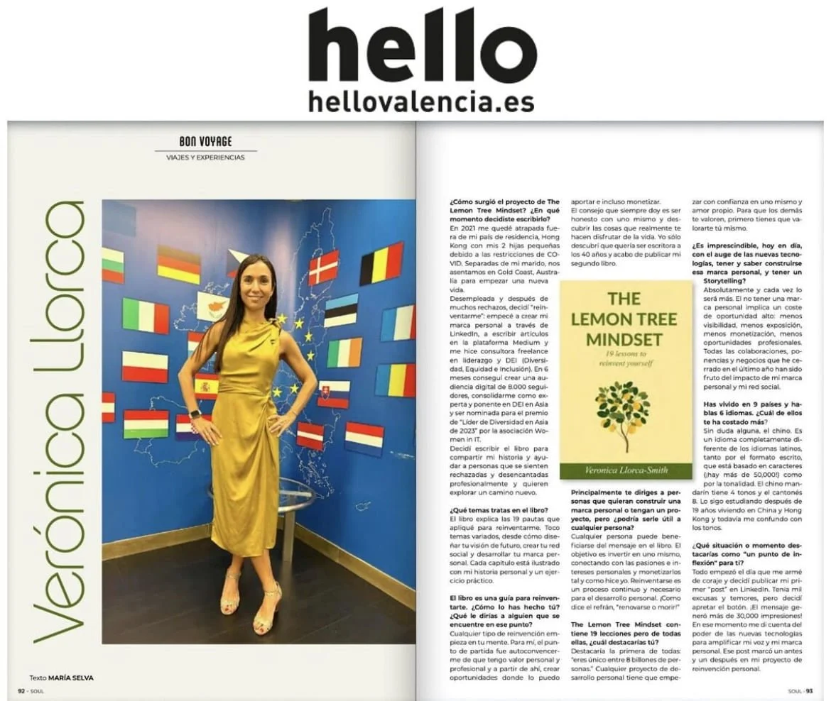 The Lemon Tree Mindset is featured In HELLO Valencia
