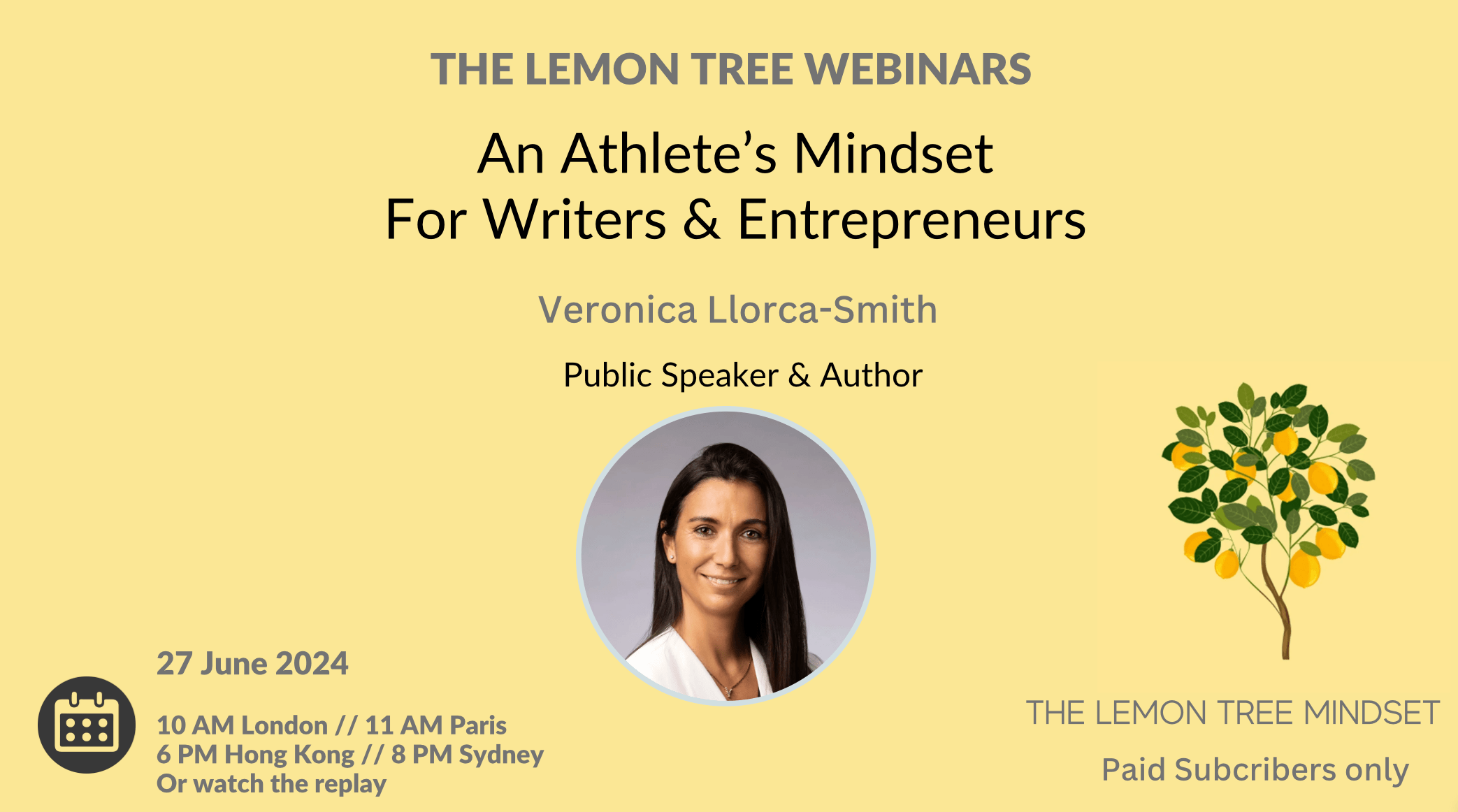 Growth Mindset Webinar: An Athlete's Mindset for Writers & Entrepreneurs