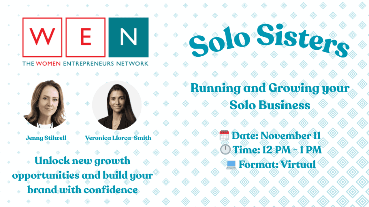 Public Speaker at The Women Entrepeneur Network: Solopreneurship