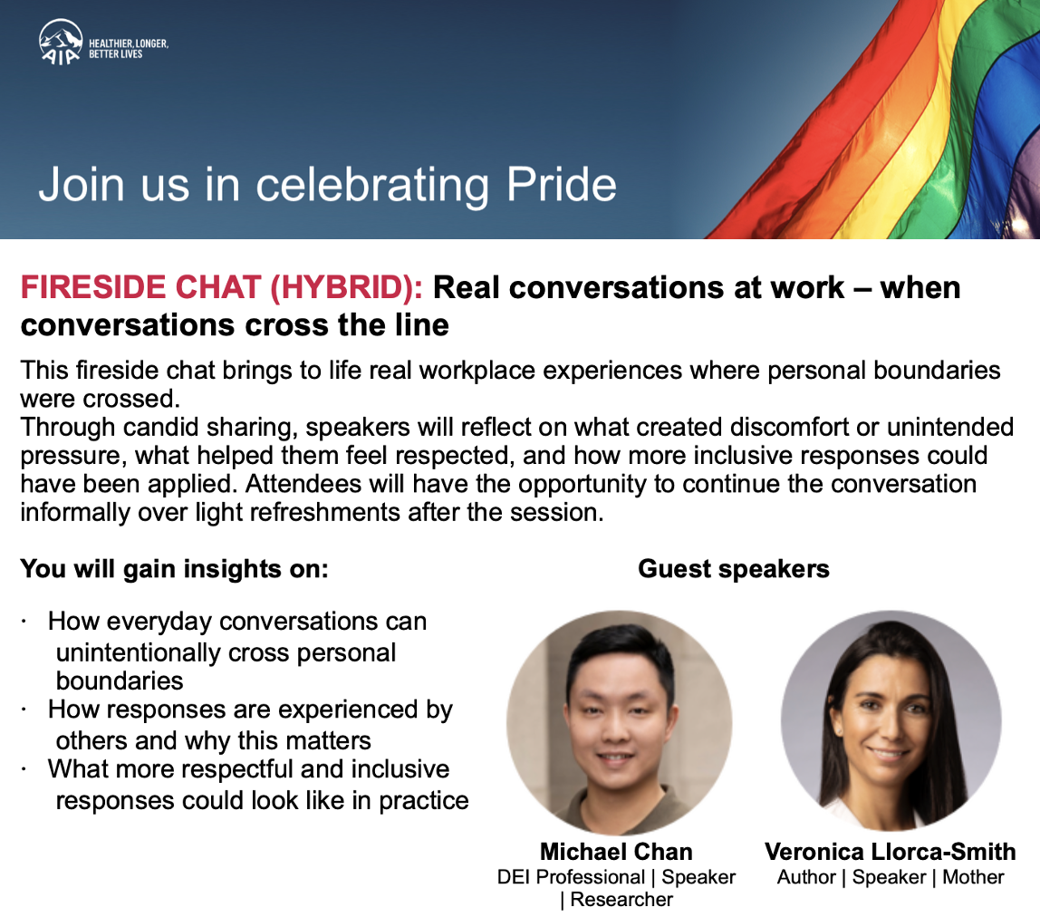 Building Belonging at Work: Fireside Chat at AIA Hong Kong on Inclusive Conversations