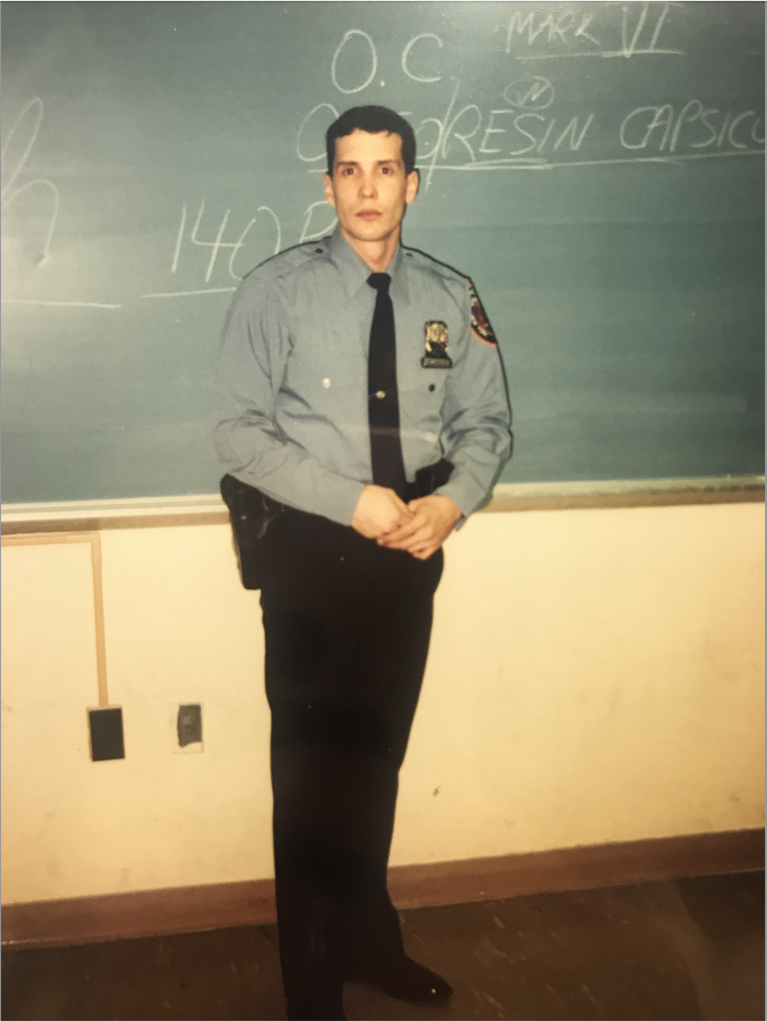 Rich Rodriguez during his NYPD academy training