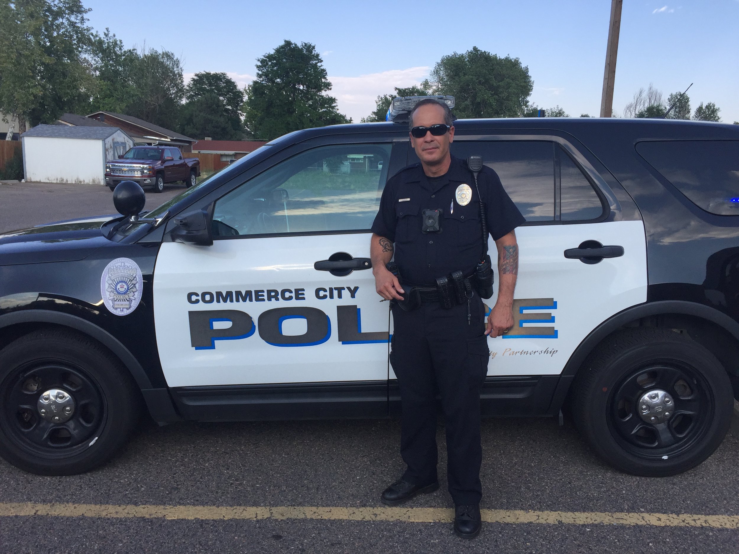 Rich Rodriguez in his police uniform during his law enforcement career in Commerce City, Colorado