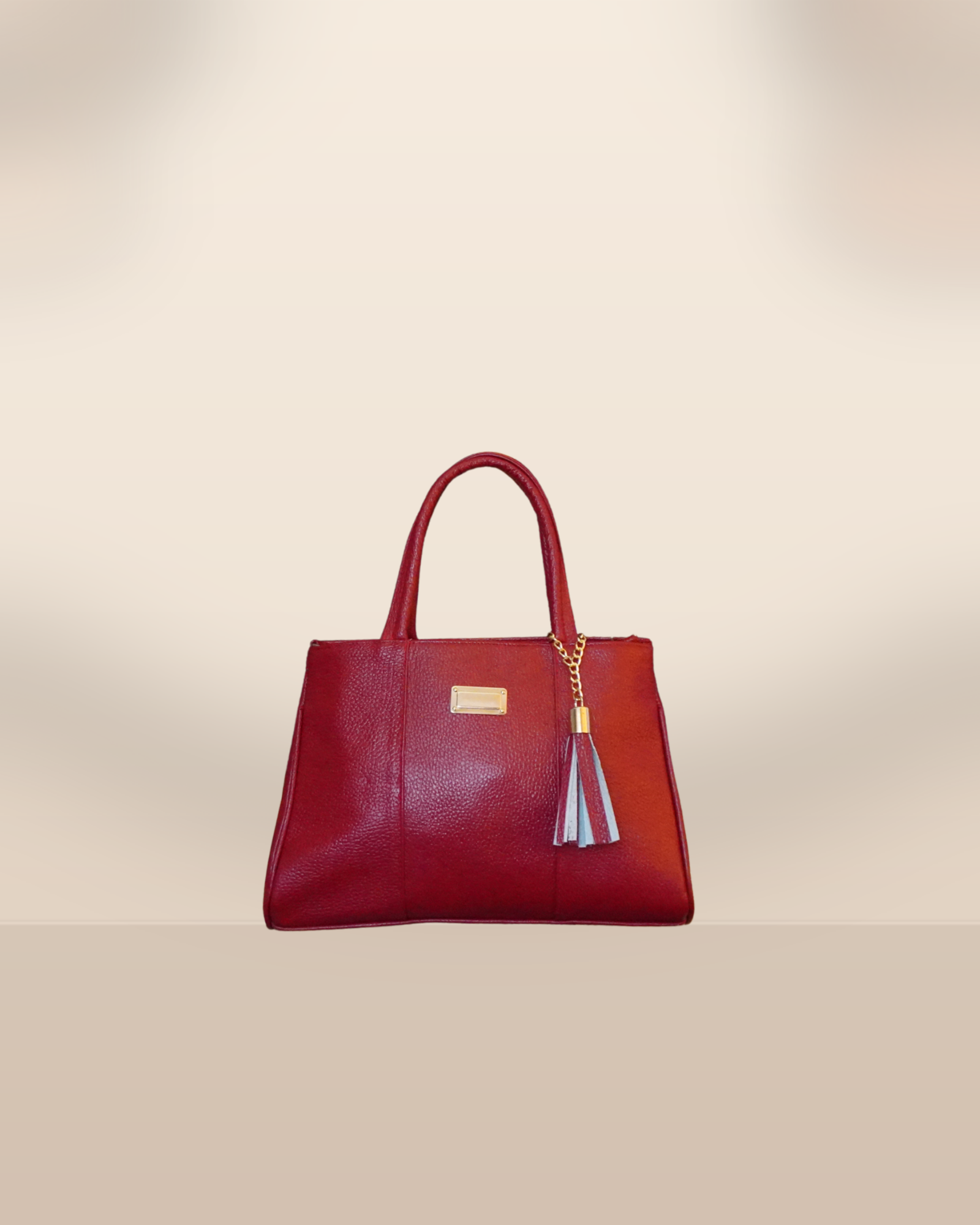 Crimson Pebbled Leather Tote