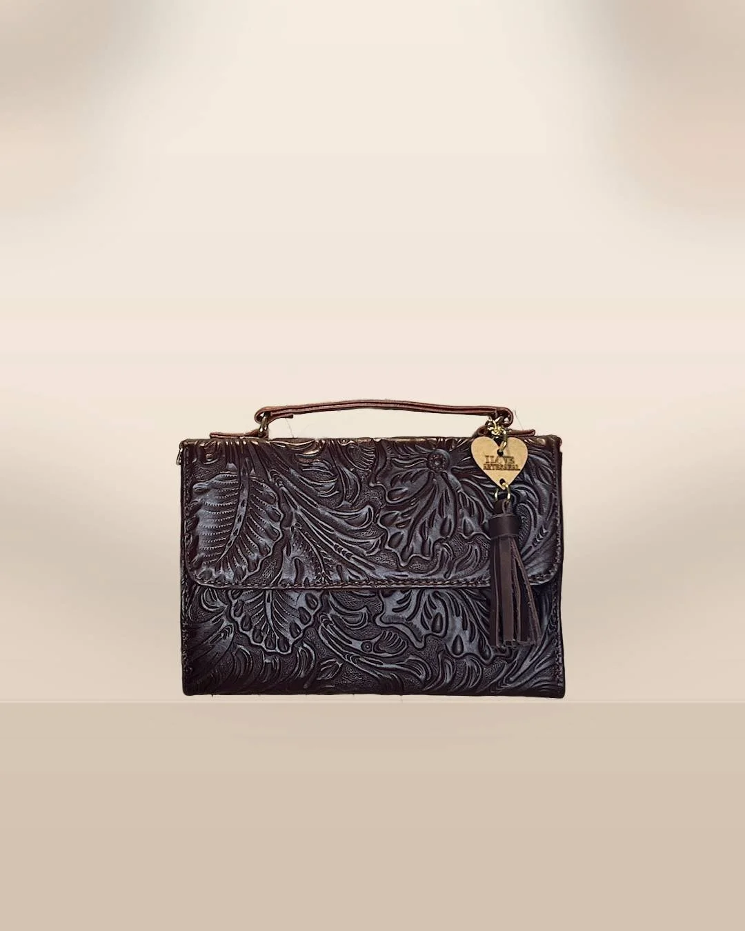 Tooled Leather Crossbody & Clutch Bag