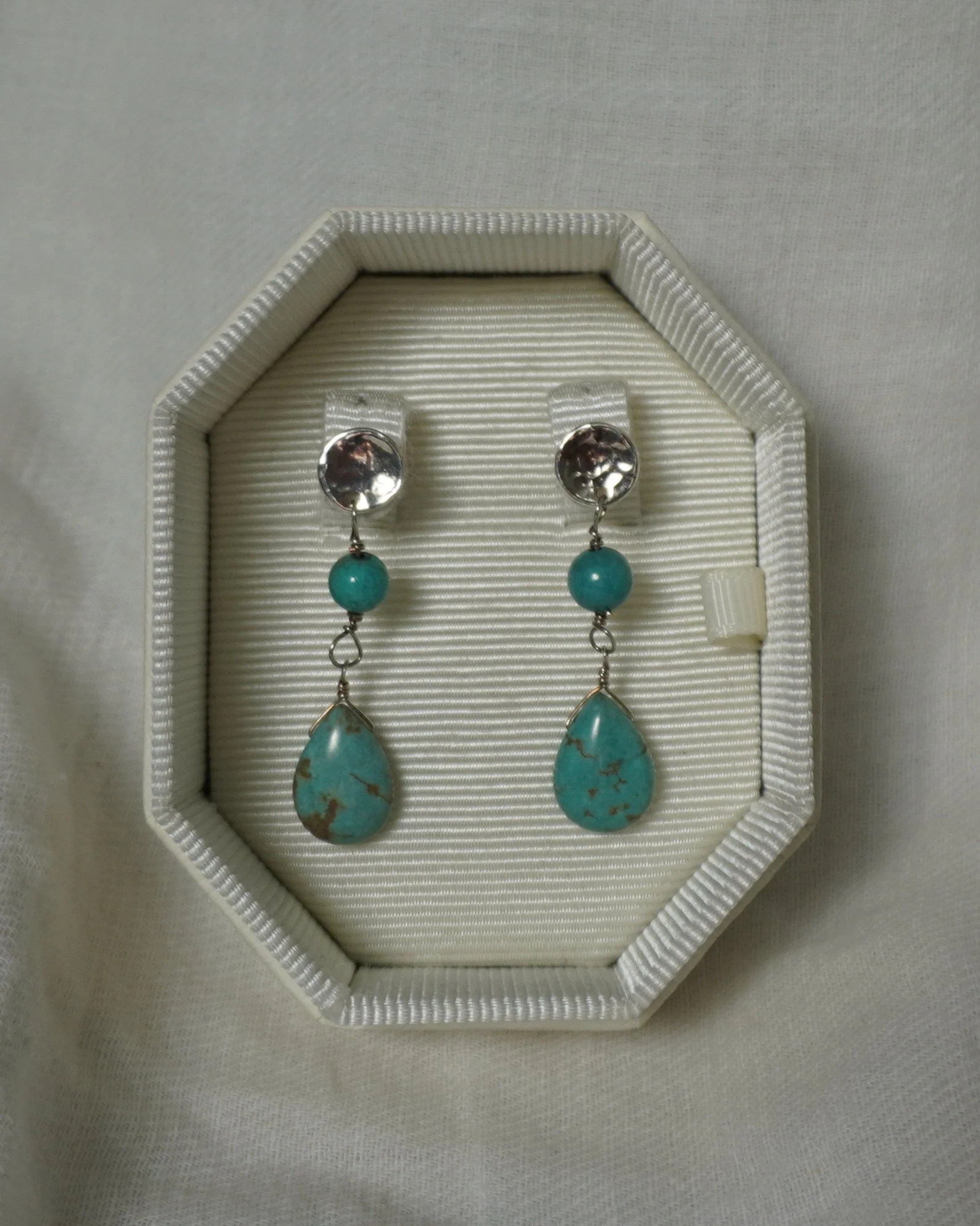 Turquoise & Sterling Drop Earrings
