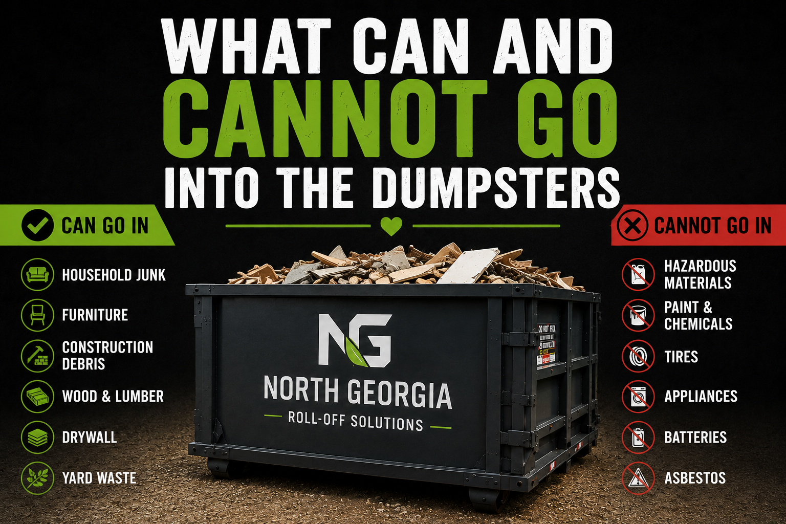What Can and Can't Go in a Dumpster