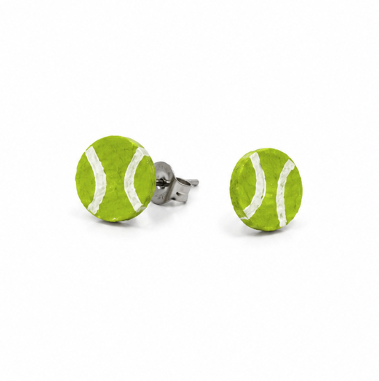 Hand-Painted Tennis Stud Earrings Closeup.png
