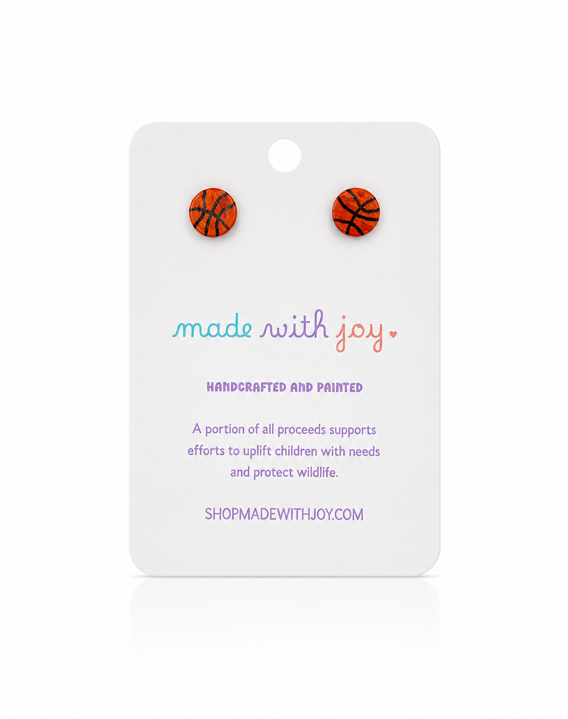 Basketball Stud Earrings