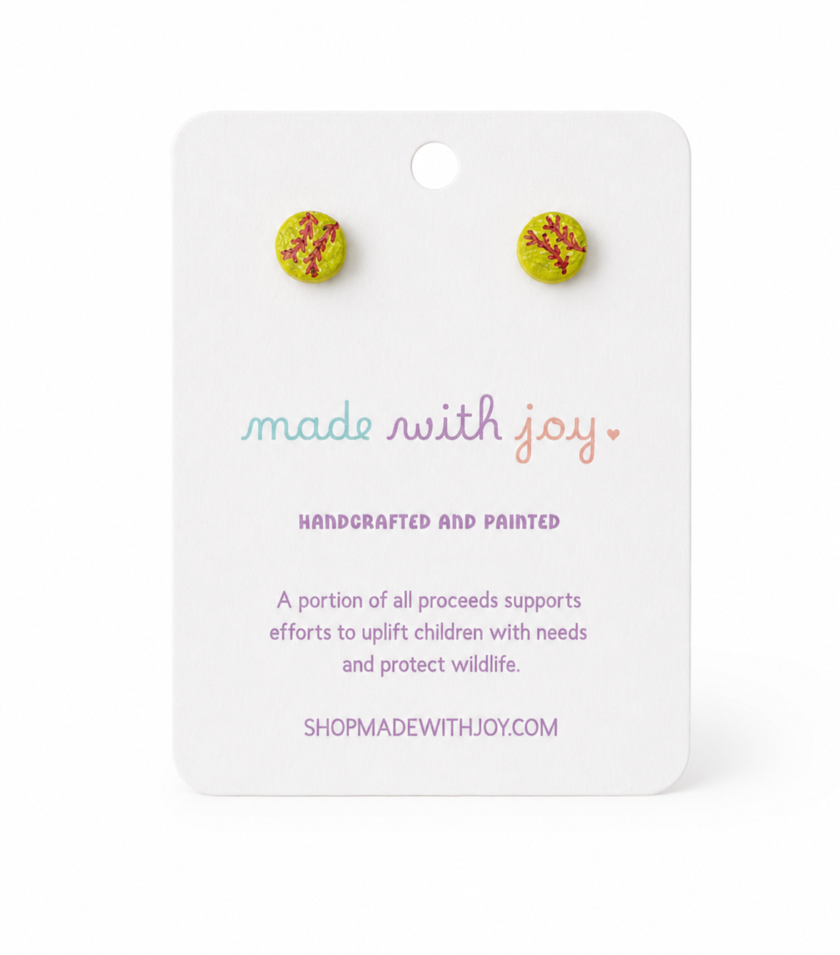 Softball Stud Earrings
