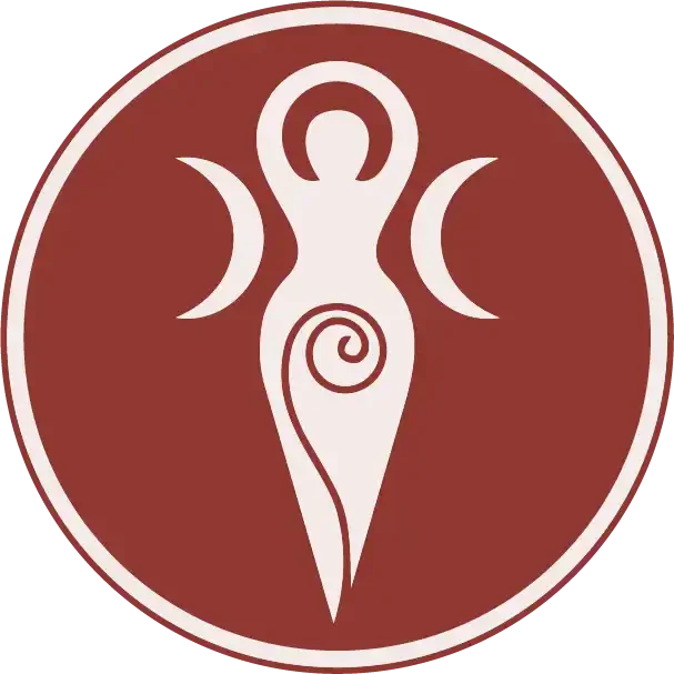 Goddess Symbol in red circle