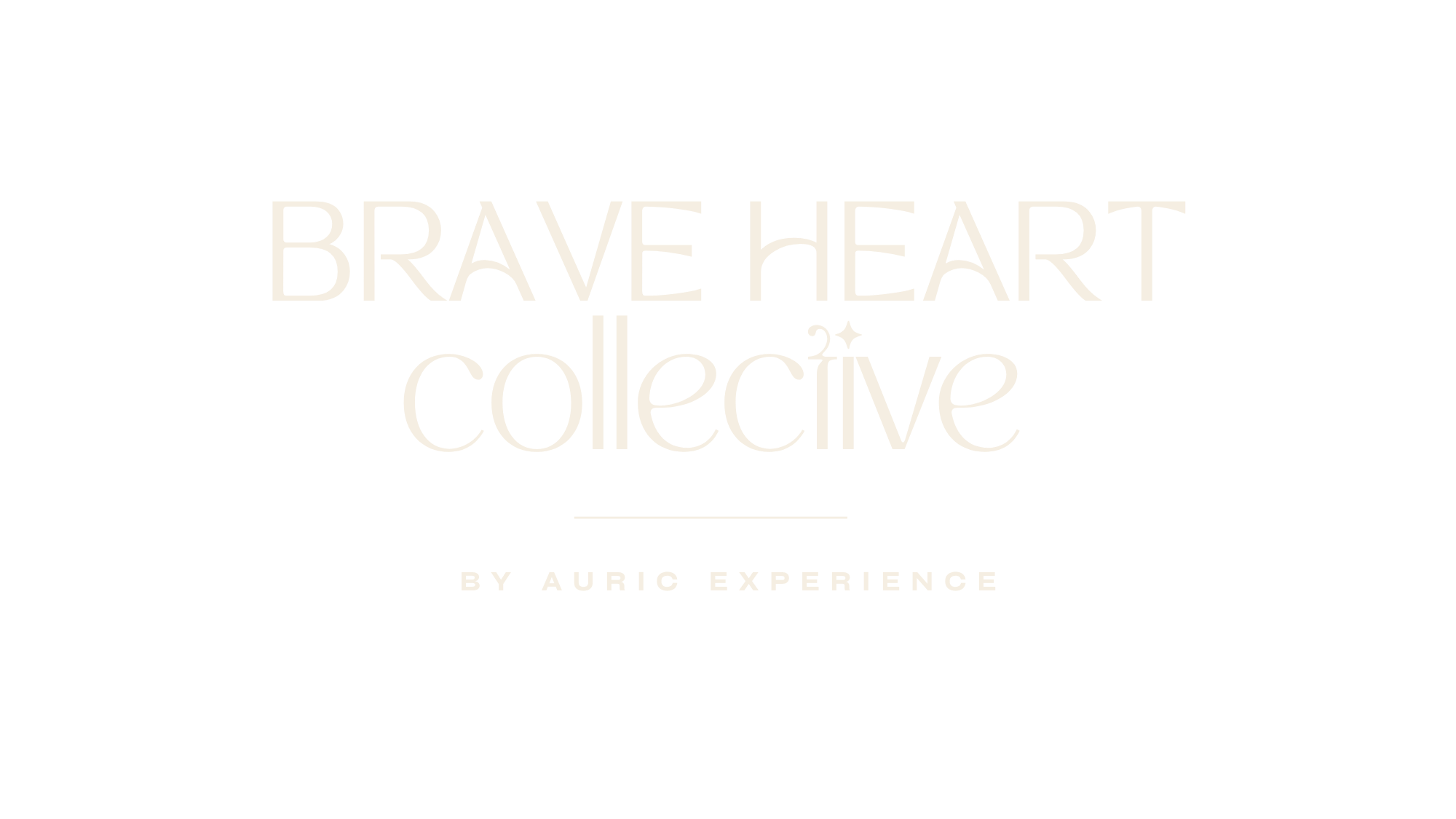 Brave Heart Collective logo with the text 'By Auric Experience' beneath it.