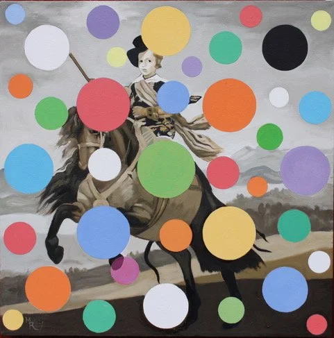 “Polka Dot Prince” 2012 oil & acrylic on canvas 20”x20”