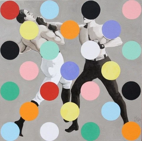 “Polka Dot Punch” 2012 oil & acrylic on canvas 24”x24