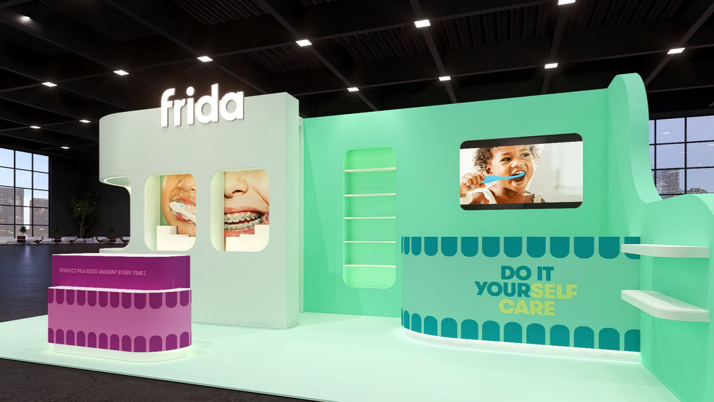 Conference booth - Supported with design concept, prepped production-ready files, and locked in colors and specs with vendor