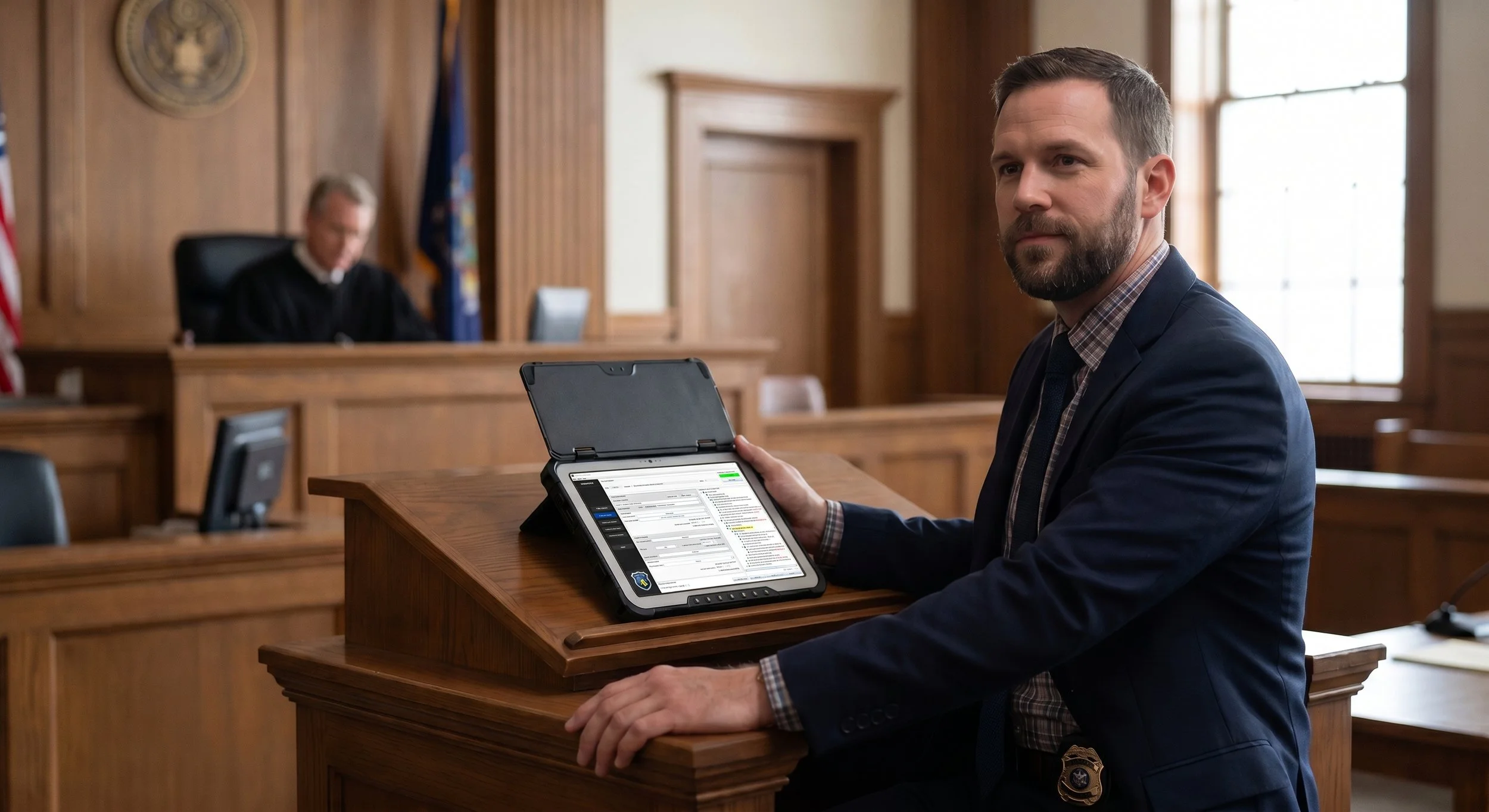 Eradicate Transcription Errors.

Bulletproof continuity from the scene to the courtroom.

When data is seamlessly synced rather than manually transcribed between officers, notebooks, and forms, human error is completely eliminated. Defend your contin