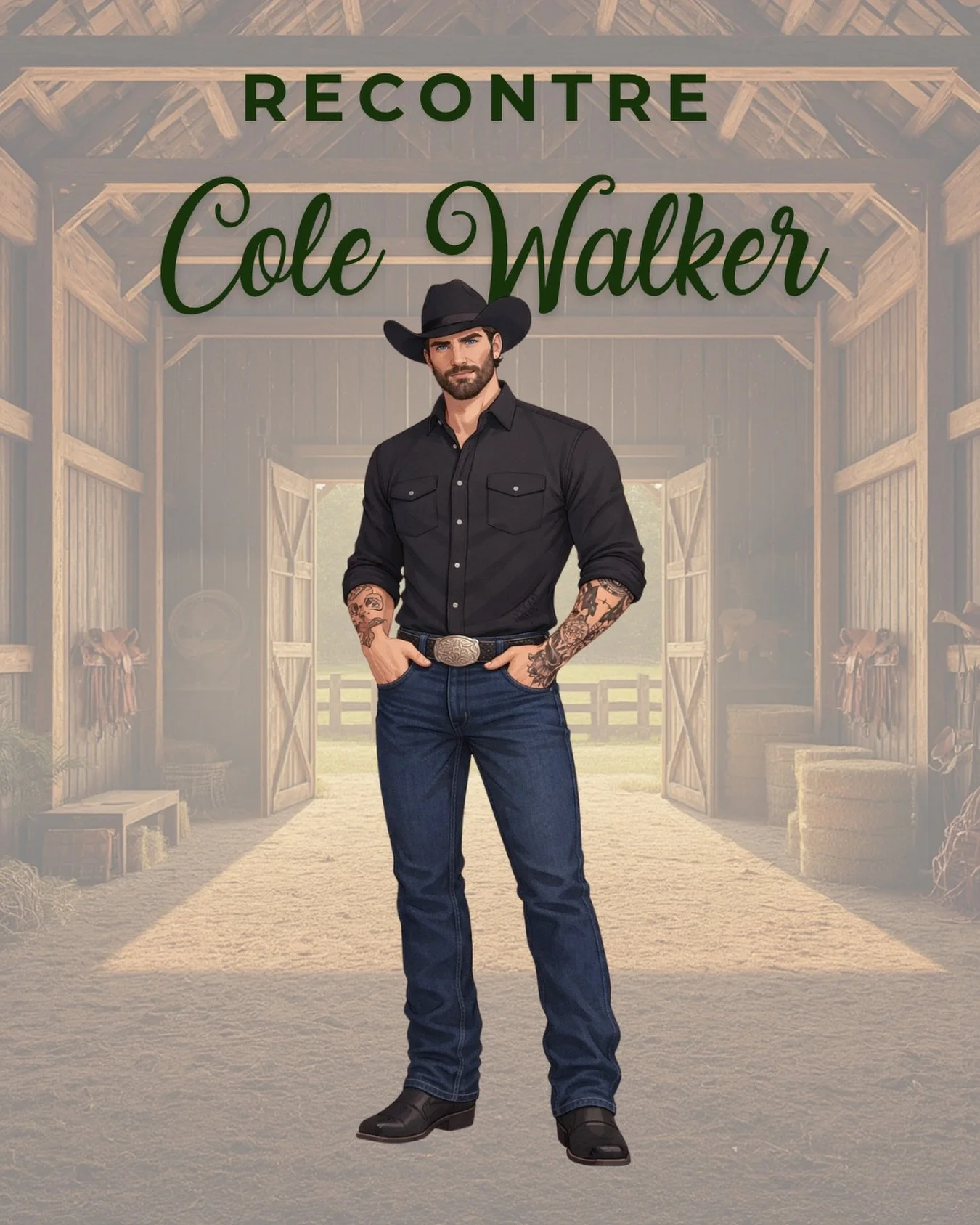 RENCONTRE : Cole Walker🐂
Bullrider professionnel. Cowboy jusqu&rsquo;au bout des bottes. 
Fier. Loyal. 
Un homme qui a appris &agrave; encaisser les coups sans jamais reculer, mais qui n&rsquo;&eacute;tait pas pr&ecirc;t &agrave; ce qu&rsquo;une che