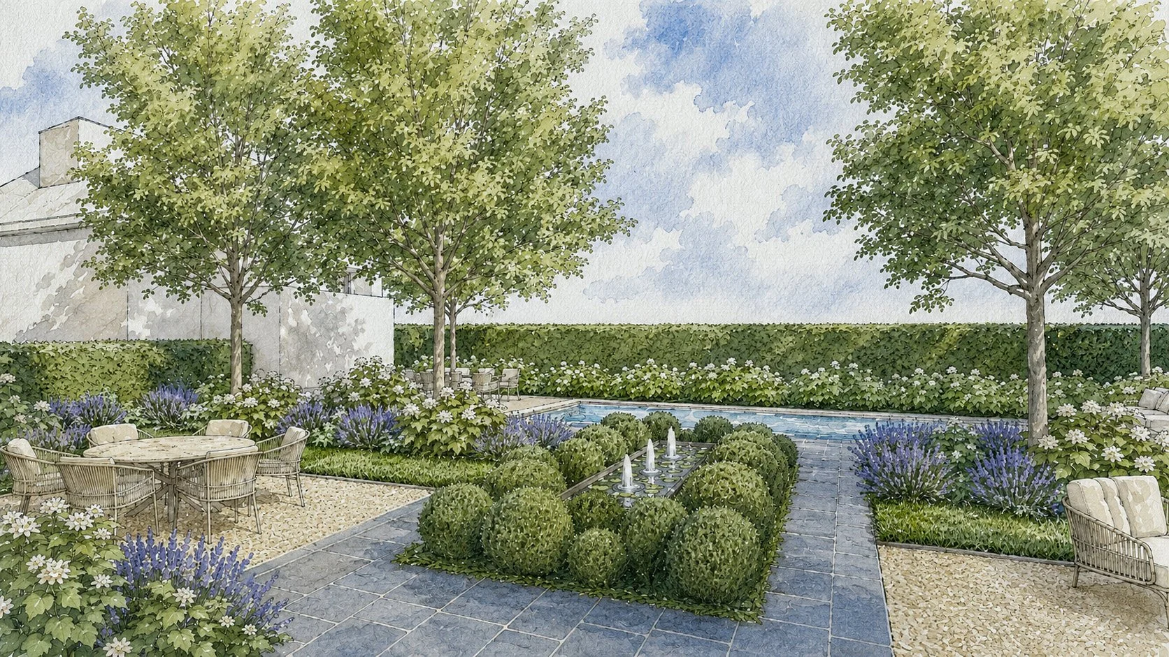 Spring Lake Poolside Garden
