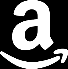 Amazon Music/Podcasts icon, black background with a lowercase white 'a' and a yellow arrow underneath forming a smile.