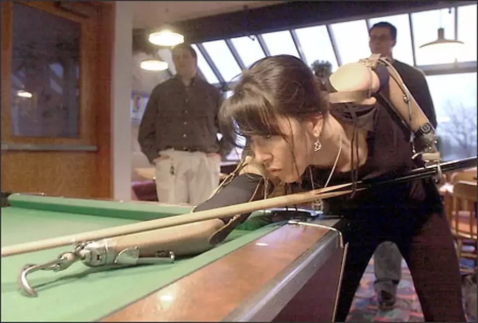 Mary Vincent playing pool- Seattle PI.webp