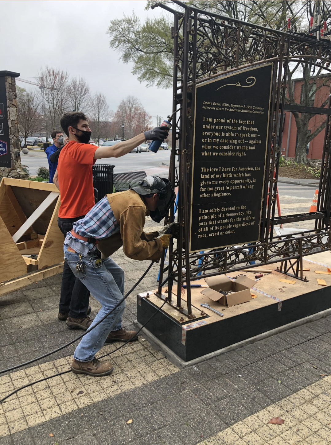 Josh White Commemorative Sculpture front panels // 2021

