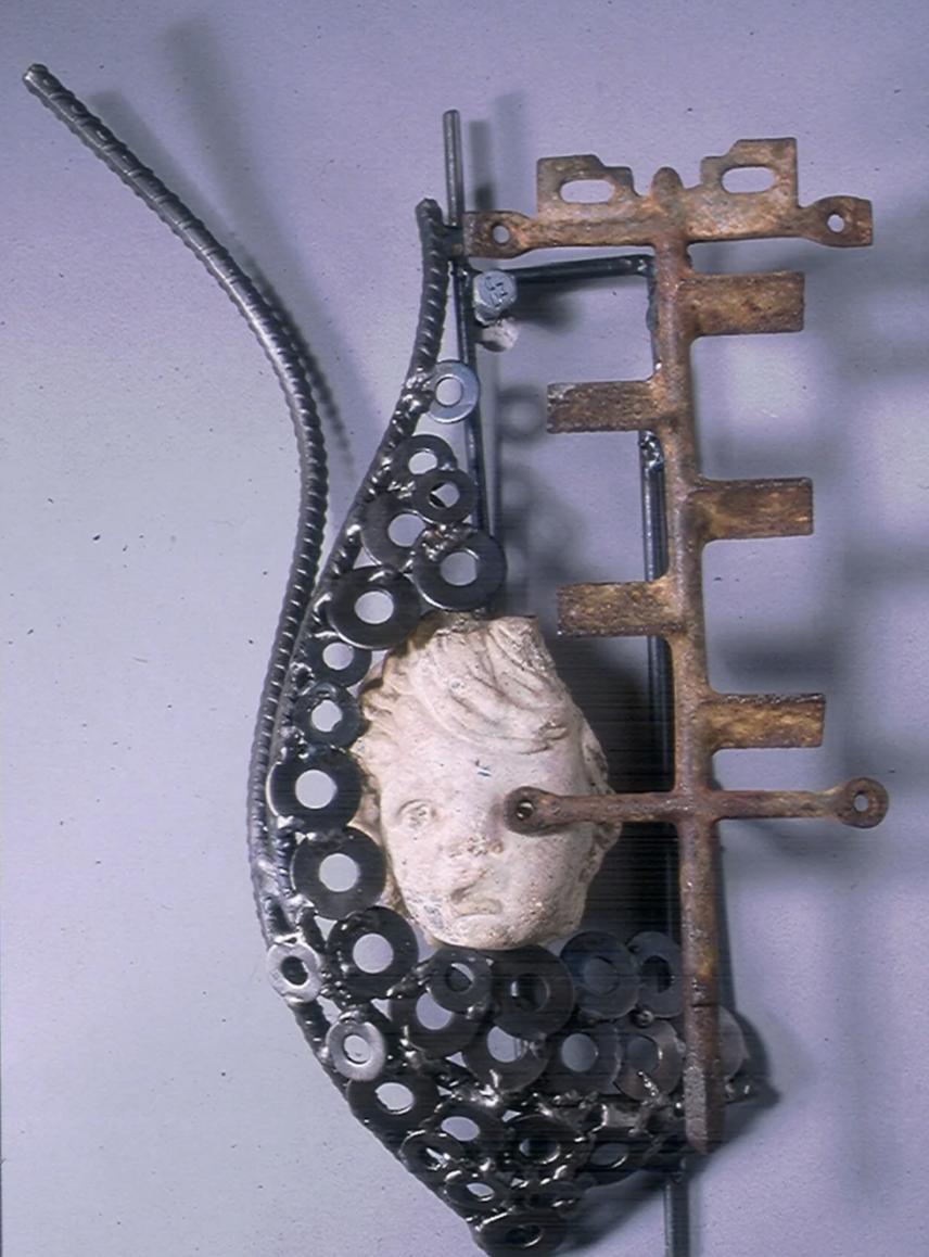 Misguided Angel // 6”x14” Steel and Found Objects 2001