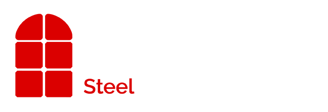 Metro Steel Windows & Doors logo with red window graphic and black, white, and red text.